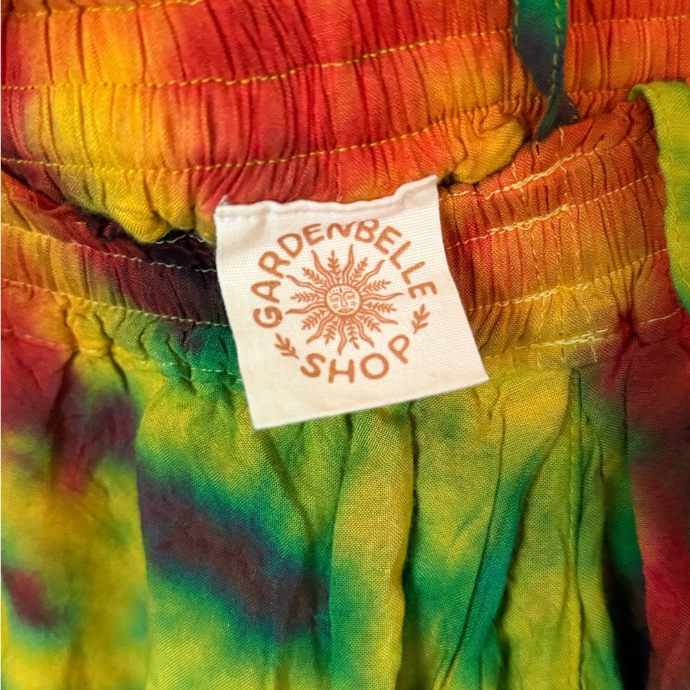 Garden Belle Vibrant Tie-Dye wide leg pants - Picture 2 of 5
